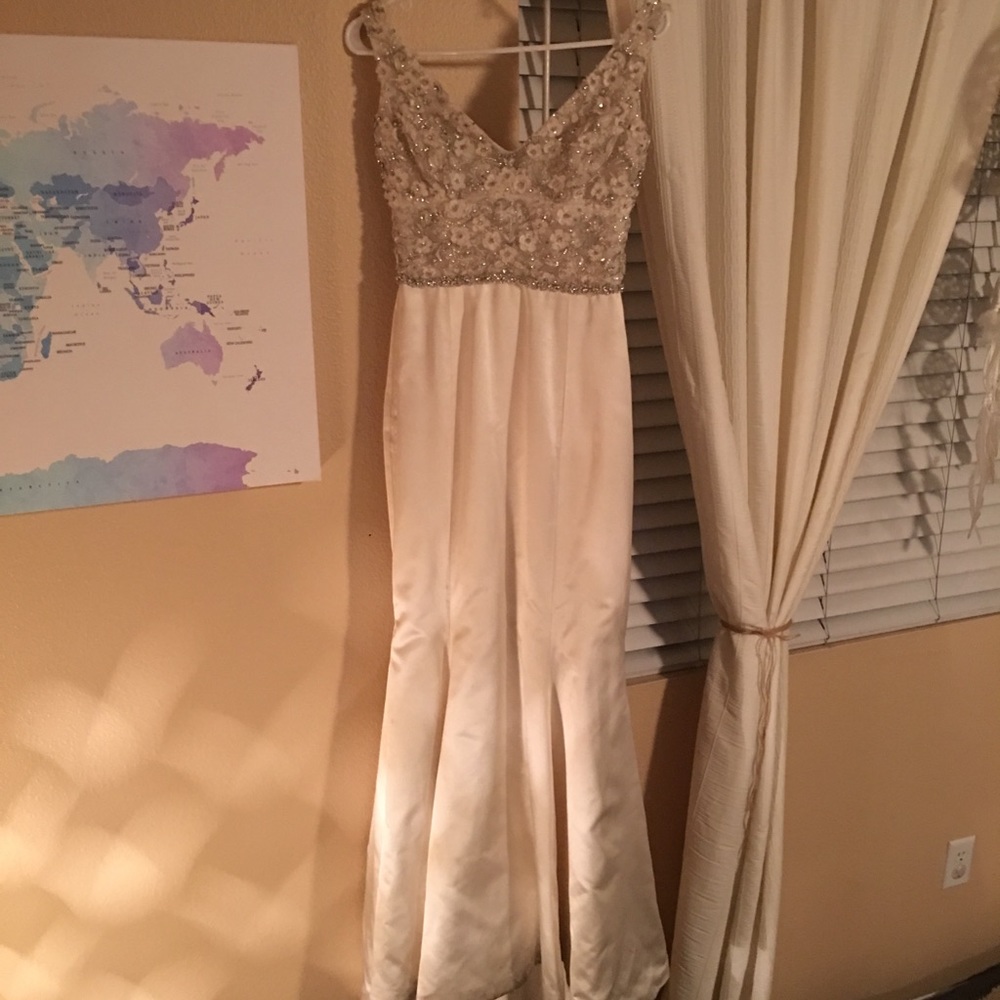 Lazaro Off-the-Shoulder Wedding Dress - Picture 4 of 8